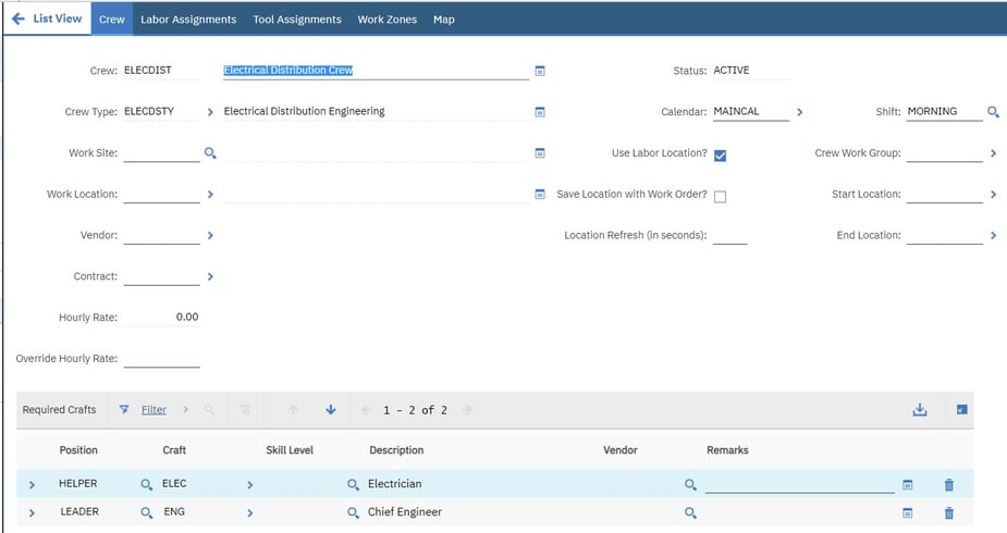 Crew Management using Graphical Scheduling applications