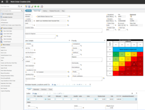 IBM Maximo BPD Accelerator for Oil & Gas WO create screenshot