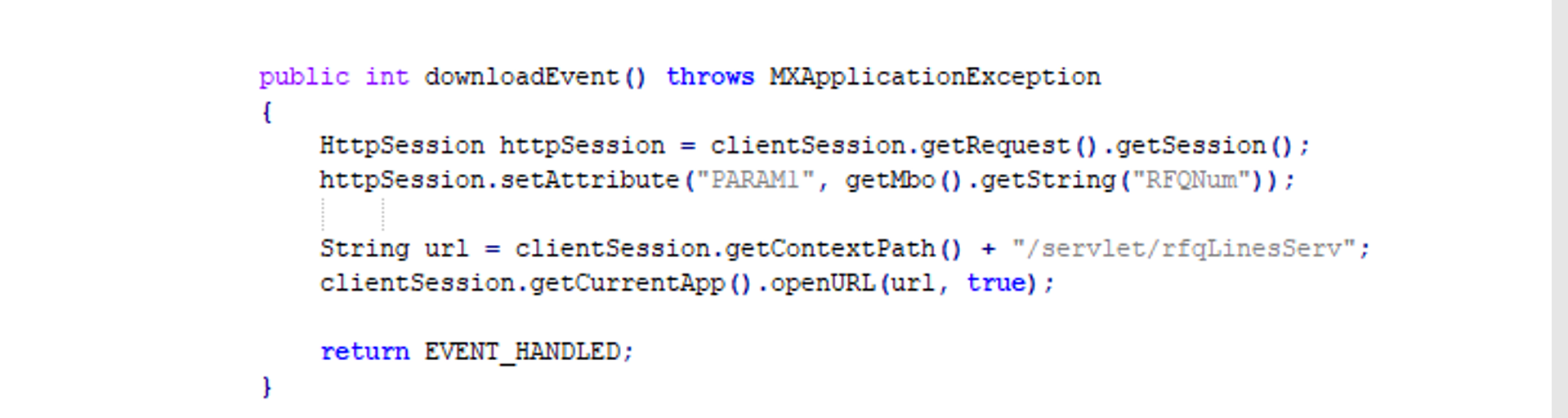 Custom servlet in Maximo