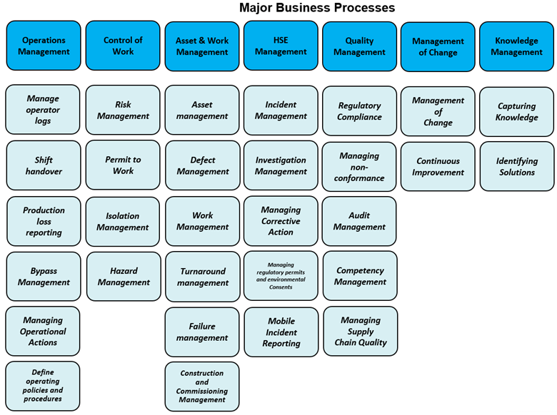 Major HSE Business processes