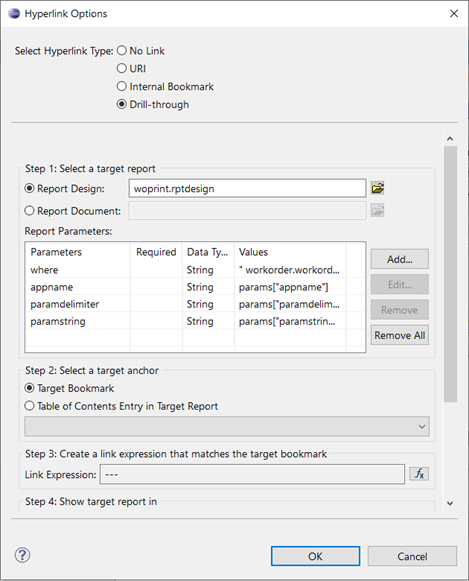 Implementing Drill-through in a BIRT report